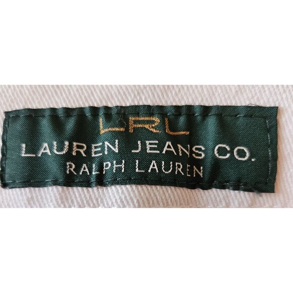 Lauren Ralph Lauren Woman Size 10 White Straight leg Denim Jeans Classic Preppy - Picture 4 of 7
